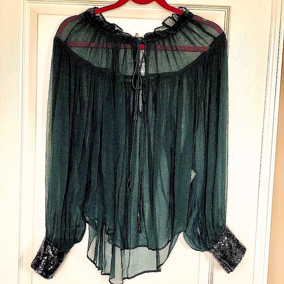 NWT FREE PEOPLE DREAM CUFF BLOUSE TOP - Picture 5 of 6